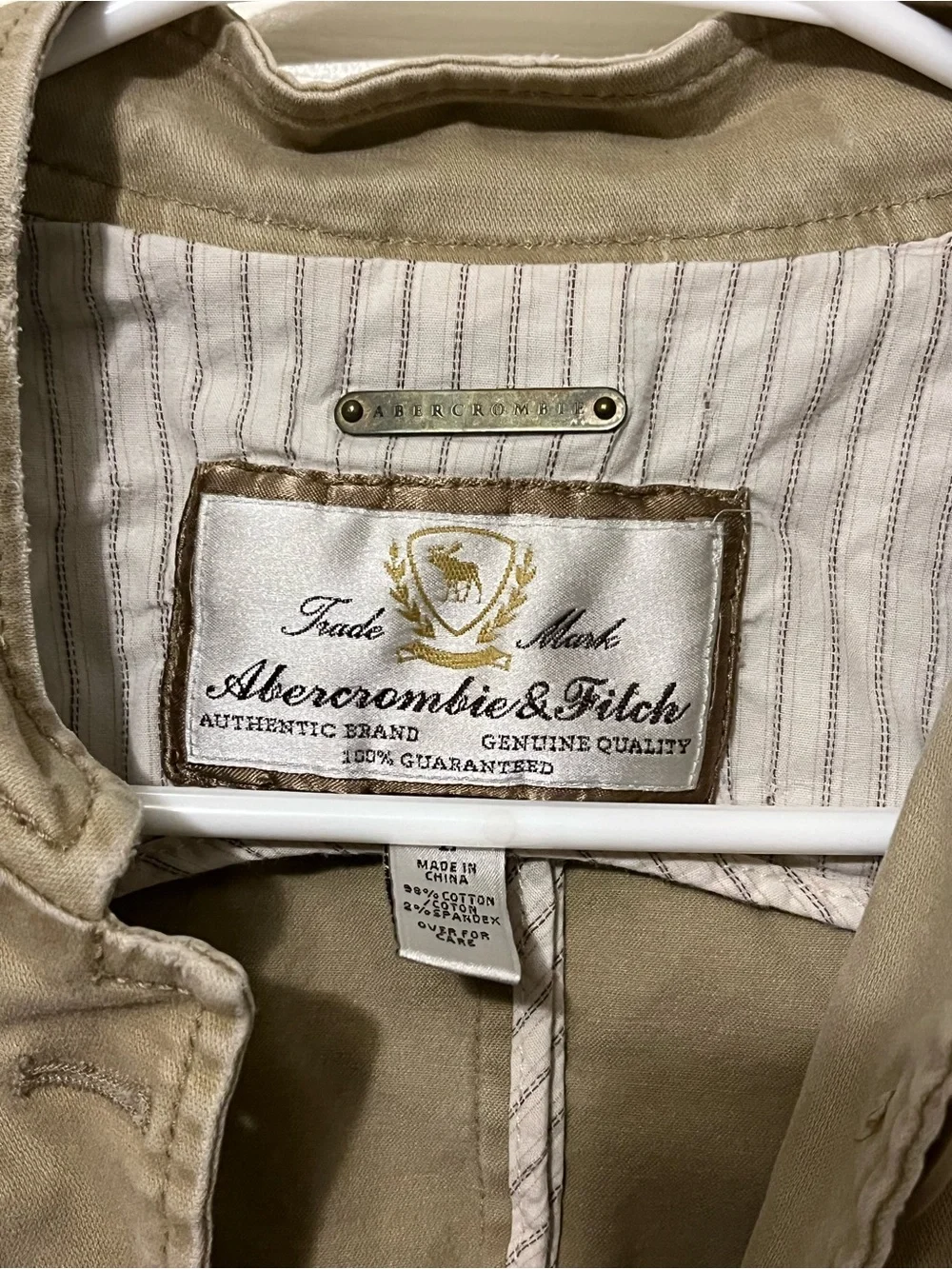 Abercrombie & Fitch Tan Utility-Style Jacket